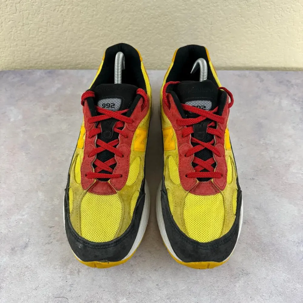New Balance 992 Atomic Yellow Red Black Size 10 Made In USA M992DM
